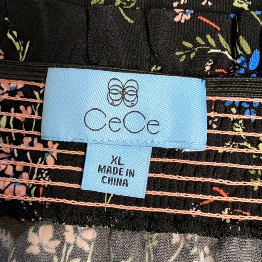 CeCe NWT off shoulder smocked knit top Sz XL - Picture 6 of 8